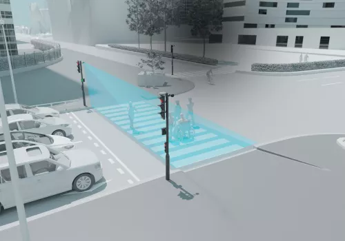 SOFFT pedestrian detection solution for pedestrian crossings