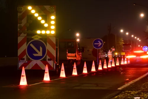 Road worksite marking